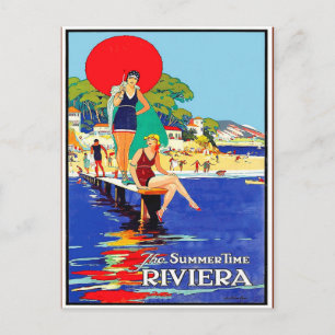 French Riviera, Swimmer Girls Postcard