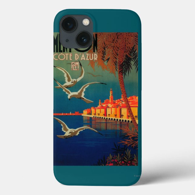 French Riviera Travel Poster # 1 Case-Mate iPhone Case (Back)