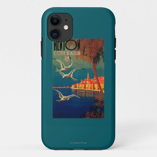 French Riviera Travel Poster # 1 Case-Mate iPhone Case (Back)