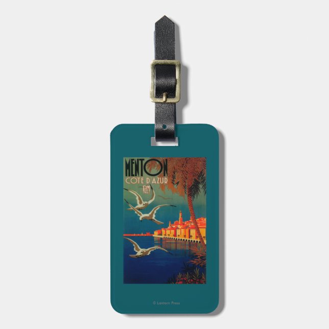 French Riviera Travel Poster # 1 Luggage Tag (Front Vertical)