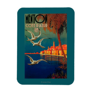French Riviera Travel Poster # 1 Magnet