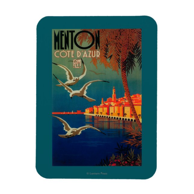 French Riviera Travel Poster # 1 Magnet (Vertical)