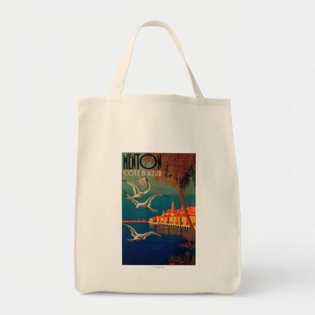 French Riviera Travel Poster # 1 Tote Bag (Front)