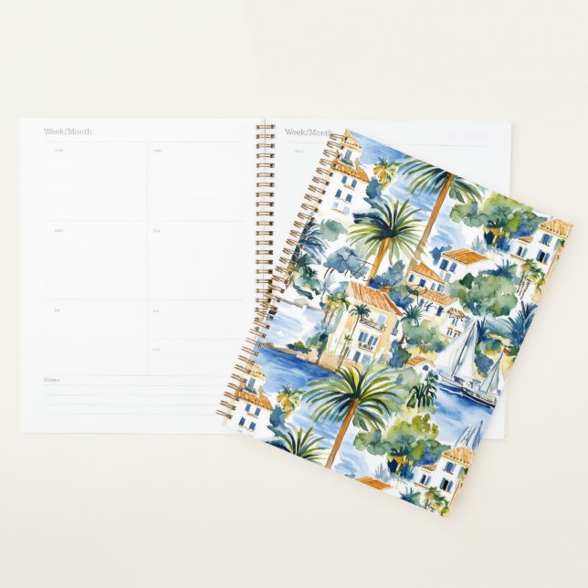 French Riviera Tropical Palm Trees Planner (Display)