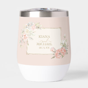 French Romance Wedding Floral Frame Blush ID870