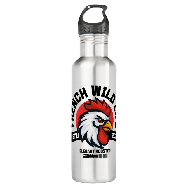 French Rooster 710 Ml Water Bottle (Front)