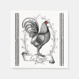 French Rooster Le Poulet Napkin