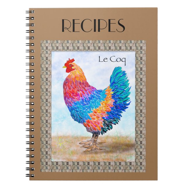 French Rooster Recipe Notebook (Front)