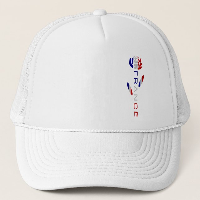 French Rose Flag Trucker Hat (Front)