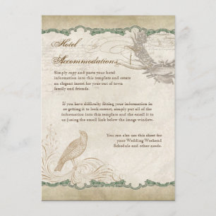 French Rose Love Birds Vintage Lace - Apple Green Enclosure Card