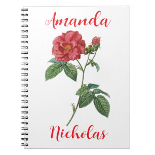 French rose (Rosa gallica) (PERSONALIZE) Notebook