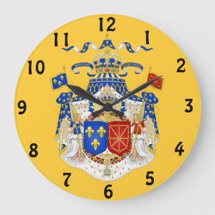 French Royal Coat of Arms Wall Clock