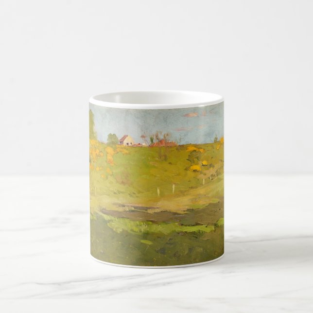 French Rural Landscape (by Georg Pauli) Coffee Mug (Center)