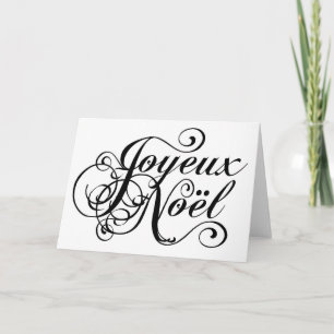 French Script Christmas Happy Christmas Holiday Card