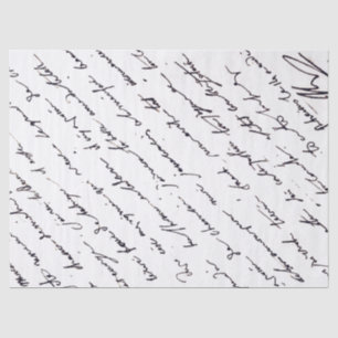 French Script Napoleon Vintage Letter Tissue Paper
