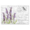 French Script Vintage Lavender Bird Postcard