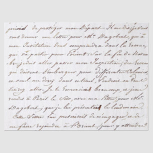 French Script Vintage Letter Cursive Handwriting  Tissue Paper