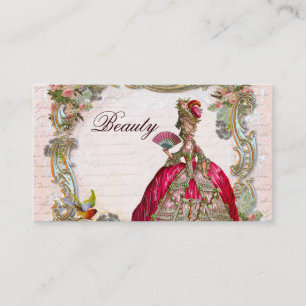 French Script Writing & Marie Antoinette Business Card