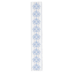 French,shabby chic, vintage,pale blue,white,countr long table runner