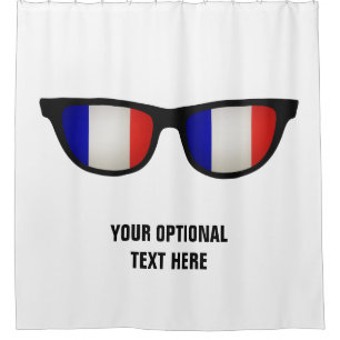 French Shades custom shower curtain