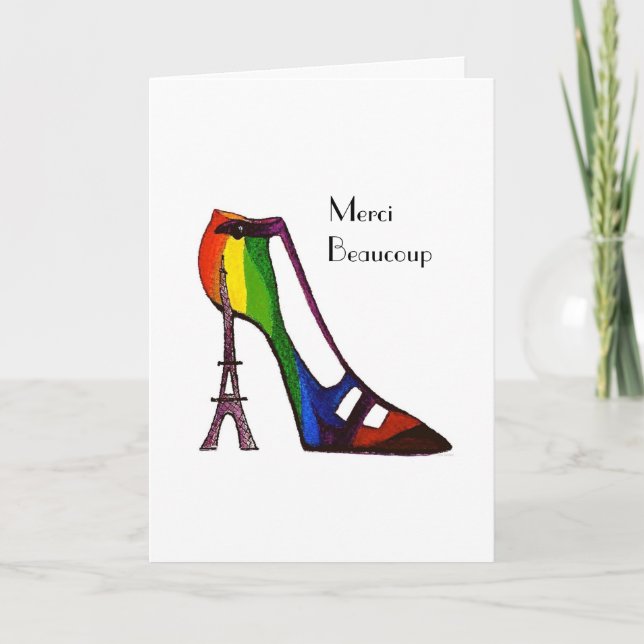 French Shoe Thank you card (Front)