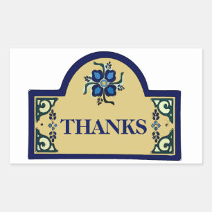 French Sign  Change Text Rectangular Sticker