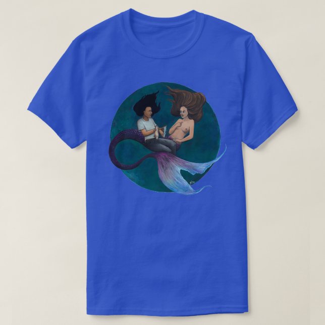 French Sign Language Mermaid T-Shirt (Design Front)