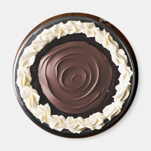 French Silk Chocolate Pudding Whipped Cream Pie Magnet