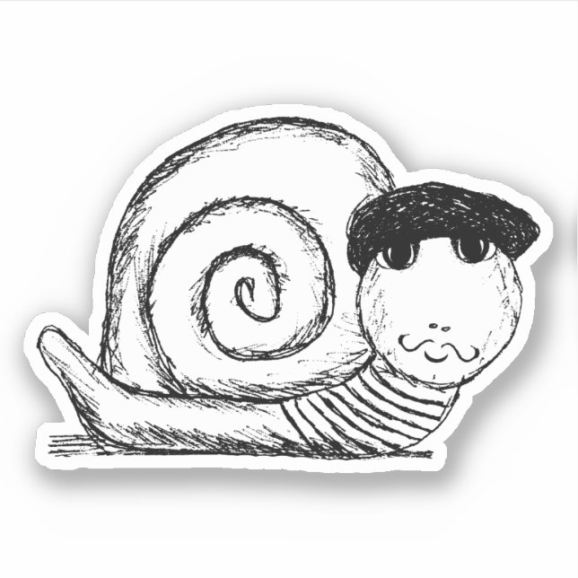 French Snail Escargot Sketch (Front)