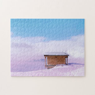 French Snow Mountain Hut Jigsaw Puzzle