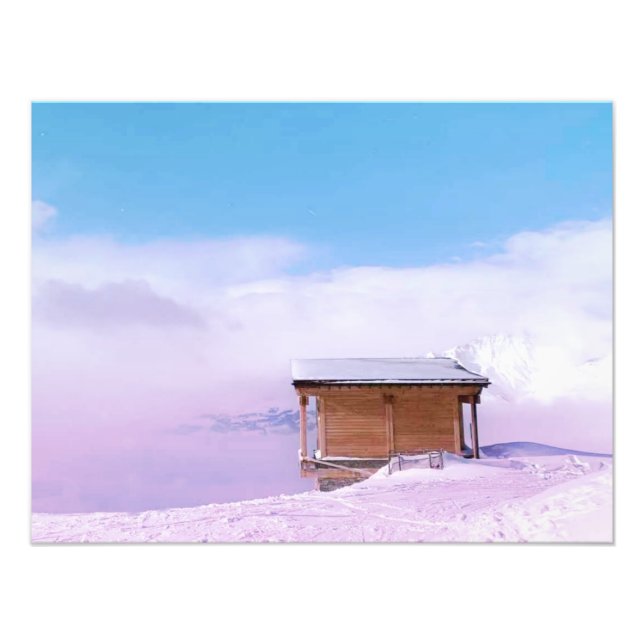 French Snow Mountain Hut  Photo Print (Front)