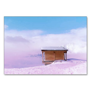 French Snow Mountain Hut Table Number