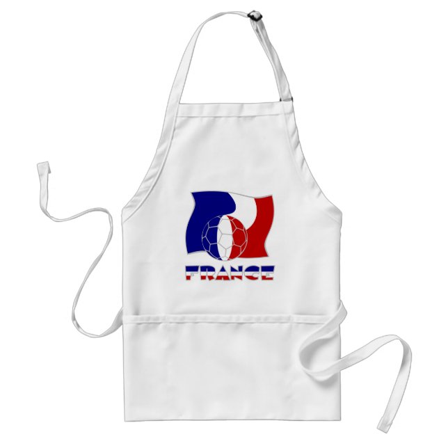French Soccer Ball and Flag Standard Apron (Front)