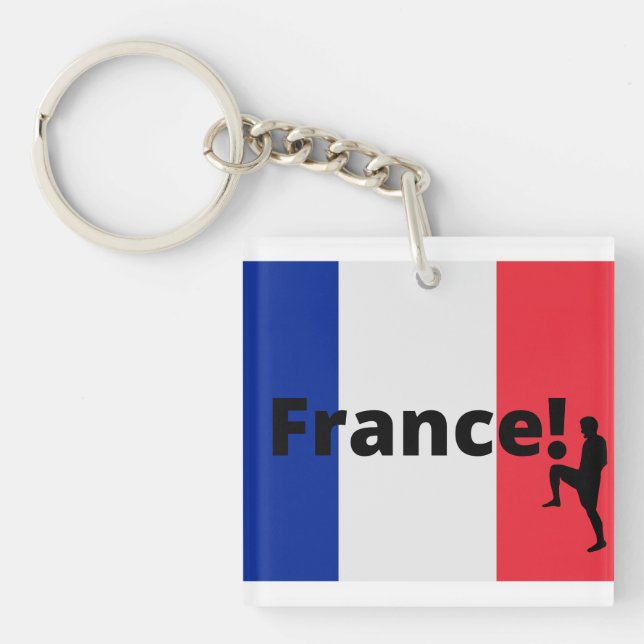French soccer  key ring (Front)