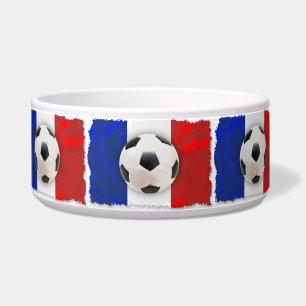 French Soccer Pet Bowl