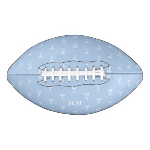 French Something Blue Classic Coquette Bow American Football