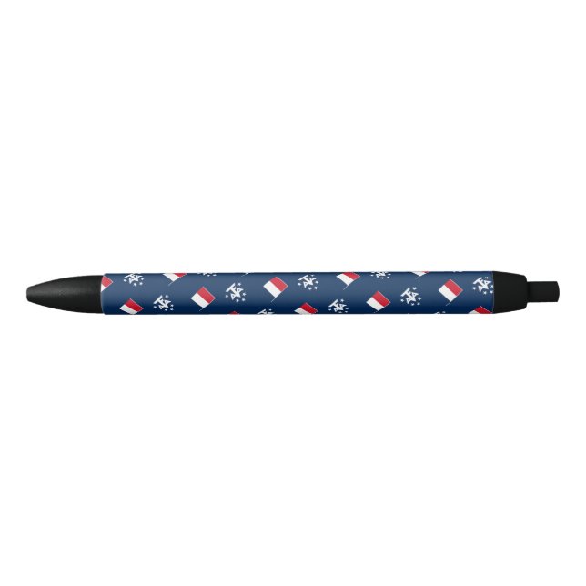 French Southern and Antarctic Lands Flag Ballpoint Black Ink Pen (Front)