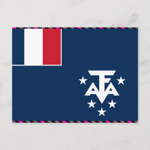 French Southern And Antarctic Lands Flag Postcard