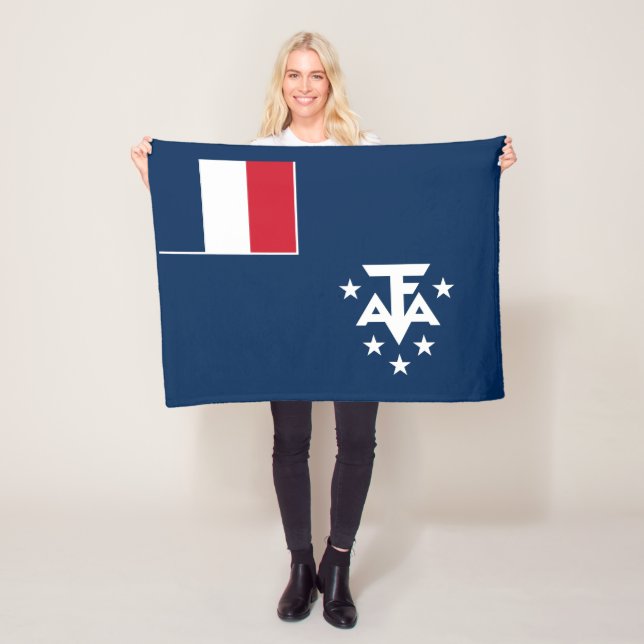 French Southern Antarctic Lands Fleece Blanket (In Situ)