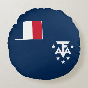 French Southern Antarctic Lands Round Cushion