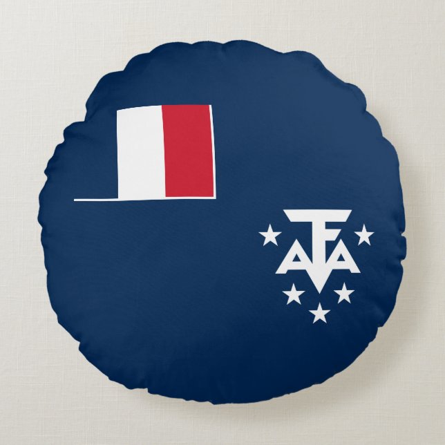 French Southern Antarctic Lands Round Cushion (Front)