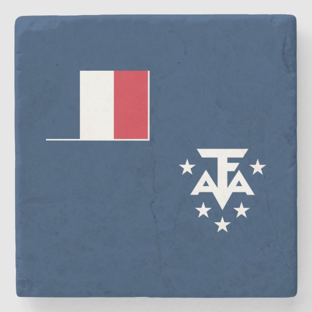 French Southern Antarctic Lands Stone Coaster (Front)
