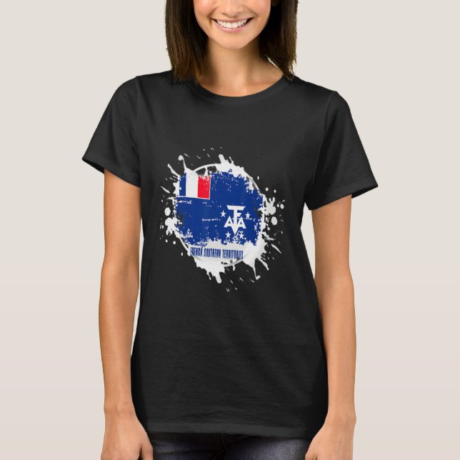 French Southern Territories Splash T-Shirt (Front)