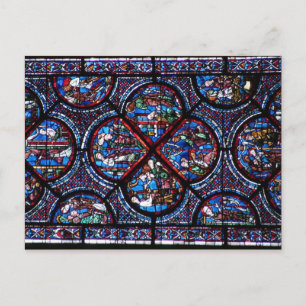 French Stained Glass Postcard