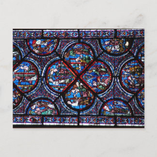 French Stained Glass Postcard