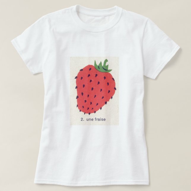 French Strawberry T-Shirt (Design Front)