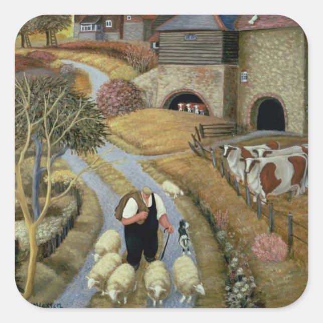 French Street Farm Square Sticker (Front)