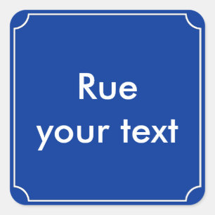 French Street Sign Square Sticker