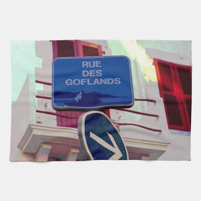 French Street Signs Tea Towel (Horizontal)