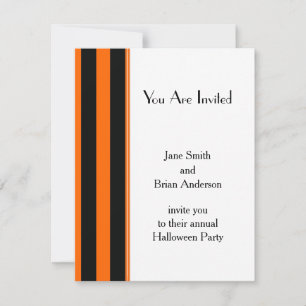 French Stripes in Black Invitation